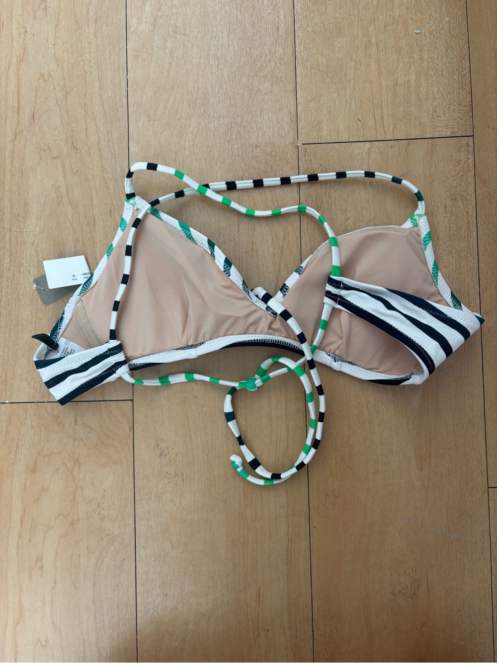 NWT J.Crew Striped Black and Green Bikini Set size S - Picture 3 of 7